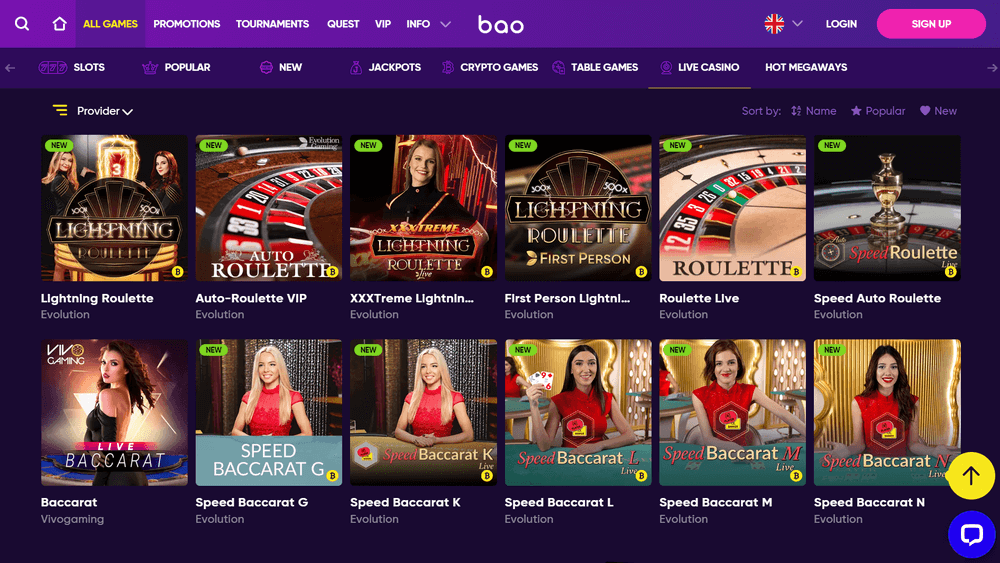Bao Casino Live Casino