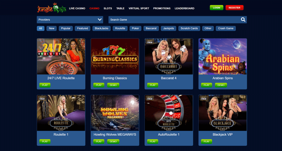 JungleRaja Casino Slots