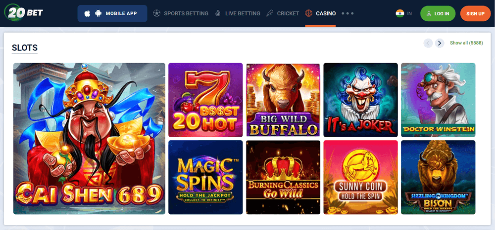 20Bet Casino Slots